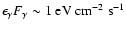 $\epsilon_{\gamma} F_{\gamma} \sim 1~{\rm eV}~{\rm cm}^{-2}~{\rm s}^{-1}$