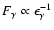 $F_{\gamma}\propto \epsilon_{\gamma}^{-1}$