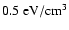 $0.5~{\rm eV}/{\rm cm}^3$