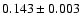 $0.143 \pm 0.003$