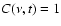 $C(\nu,t)=1$