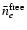 $\bar n_e^{\rm free}$