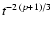 $t^{-2\,(p+1)/3}$