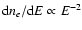 ${\rm d}n_{e}/{\rm d}E\propto E^{-2}$