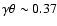$\gamma\theta\sim 0.37$
