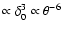 $\propto \delta_0^3\propto \theta^{-6}$
