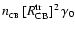 $n_{_{\rm CB}}\, [R_{\rm CB}^{\rm tr}]^2 \,\gamma_0$