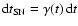 ${\rm d}t_{\rm SN}=\gamma(t)\, {\rm d}t$