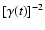 $[\gamma(t)]^{-2}$