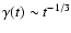 $\gamma(t)\sim t^{-1/3}$