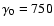 $\gamma _0=750$