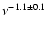 $\nu^{-1.1\pm 0.1}$