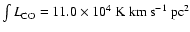 $\int{L_{\rm CO} = 11.0 \times 10^{4} ~{\rm {K~km~s^{-1}}}~{\rm pc}^{2}}$