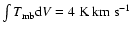 $\int T_{\rm mb}{\rm d}V = 4 ~{\rm {K~km~s^{-1}}}$