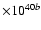 $\times 10^{40b}$