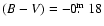 $(B-V)=-0\hbox{$.\!\!^{\rm m}$ }18$