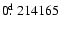 $0\hbox{$.\!\!^{\rm d}$ }214165$