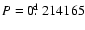 $P =0\hbox{$.\!\!^{\rm d}$ }214165$