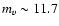$m_{v} \sim 11.7$