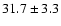 $31.7 \pm 3.3$