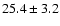 $25.4 \pm 3.2$