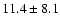 $11.4 \pm 8.1$