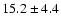 $15.2 \pm 4.4$