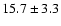 $15.7 \pm 3.3$