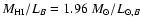 $M_{\rm HI}/L_B = 1.96 ~ M_{\odot}/L_{{\odot},B}$