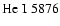 ${\rm He\;I}\;5876$