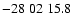 $-28\;02\;15.8$