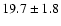 $19.7 \pm 1.8$