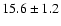 $15.6 \pm 1.2$
