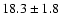$18.3 \pm 1.8$