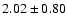 $2.02 \pm 0.80$