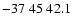 $-37\;45\;42.1$