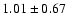 $1.01 \pm 0.67$