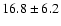 $16.8 \pm 6.2$