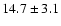 $14.7 \pm 3.1$