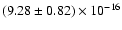$(9.28 \pm 0.82) \times 10^{-16}$