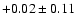 $+0.02 \pm 0.11$