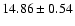 $14.86 \pm 0.54$