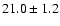 $21.0 \pm 1.2$