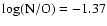 $\rm log(N/O) = -1.37$