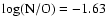 $\rm log(N/O) = -1.63$