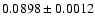 $0.0898 \pm 0.0012$