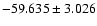 $-59.635 \pm 3.026$