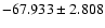 $-67.933 \pm 2.808$