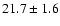 $21.7\pm1.6$