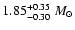 $1.85^{+0.35}_{-0.30}~M_{\odot}$